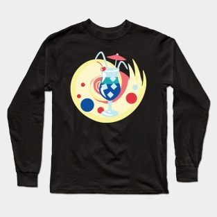 Beach cocktail Abstract print style Long Sleeve T-Shirt